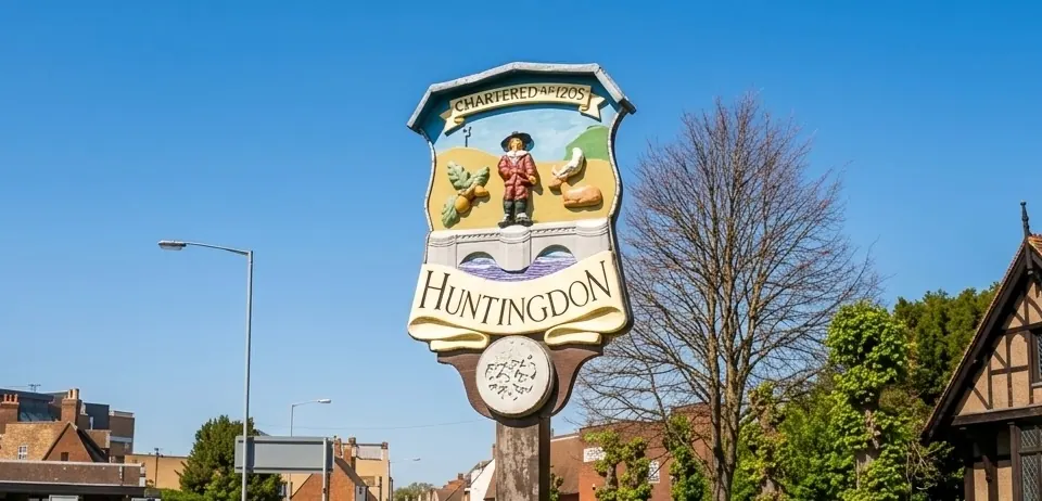 Huntingdon town centre &mdash; a very hard water area supplied by Anglian Water